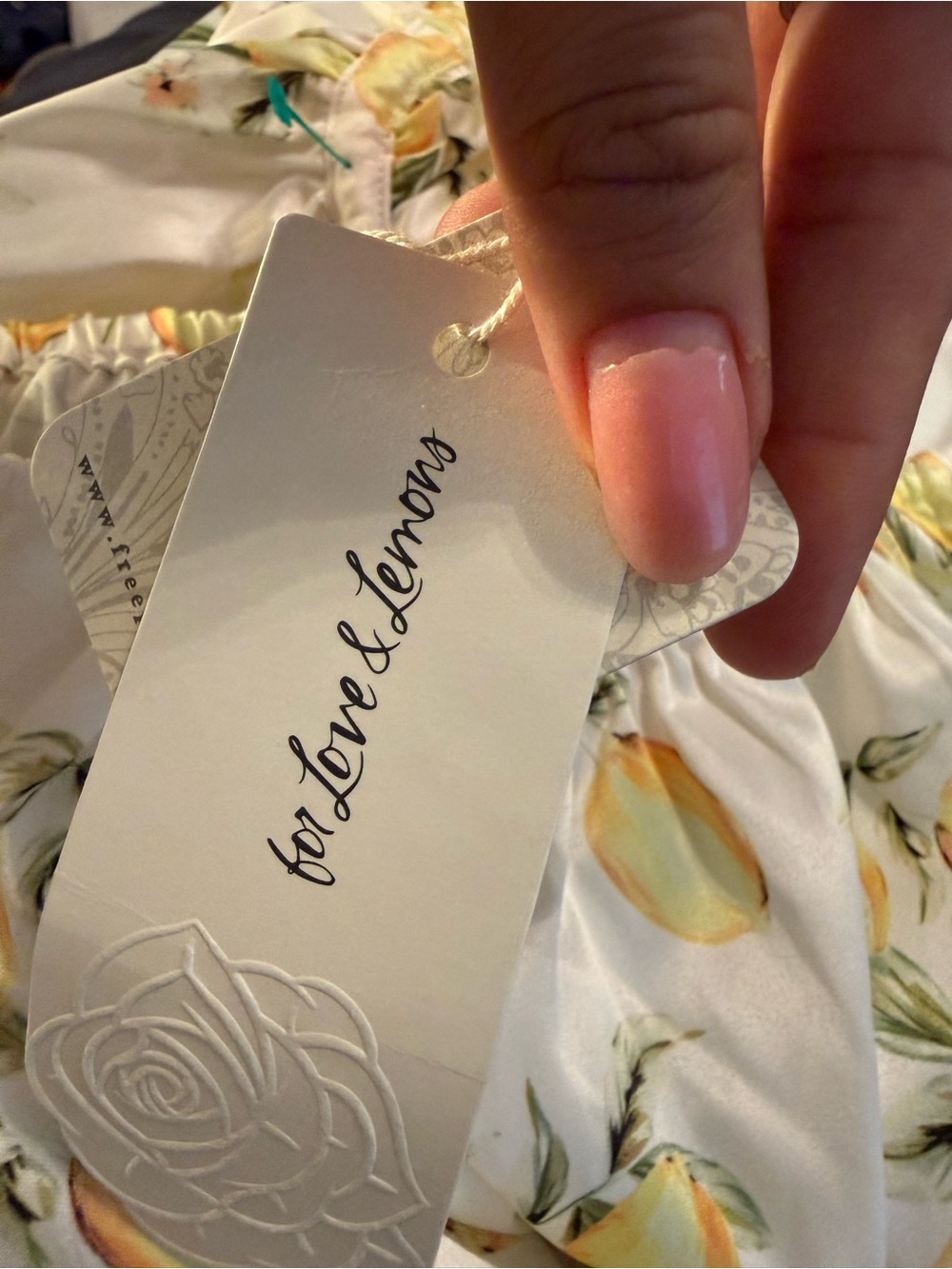 For Love & Lemons White Lemon-Print Halter Top - Picture 7 of 9